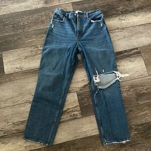 Abercrombie | 90s straight ultra high rise curve love